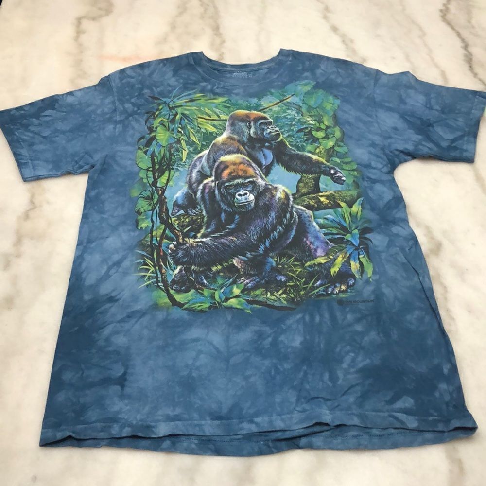 The Mountain “Silverback Gorillas” Aquamarine TieDye Size Medium